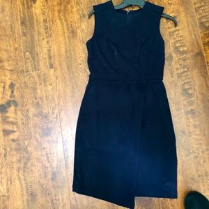NEW Navy shift dress, asymmetrical hem